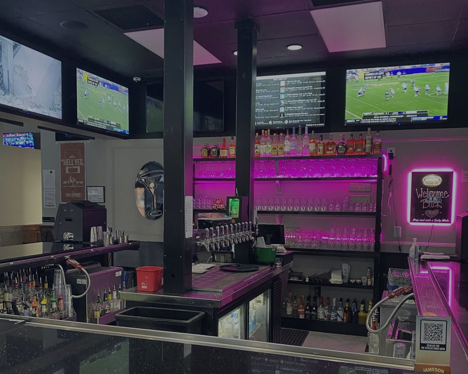 Bar with POS station